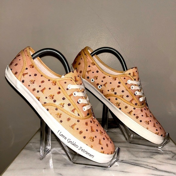Bradford Exchange “I Love Golden Retrievers” Tennis Shoes Size 11 Artsy Comfy - Picture 5 of 9